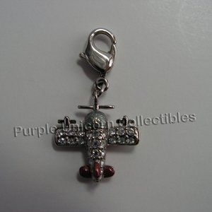 Swarovski Crystal Airplane Charm